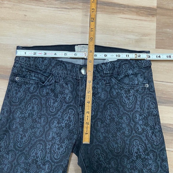 Current Elliot Jeans Womens 26 Skinny Black Lace Stretch Made in USA - Picture 6 of 9